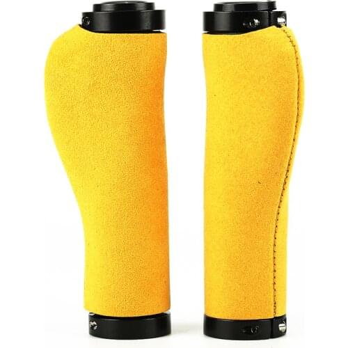 Leather Riding Lock Grip Riding Accessories Mountain Bike Anti-skid Handlebar Road Bike Handlebar Cover Bicycle Grips