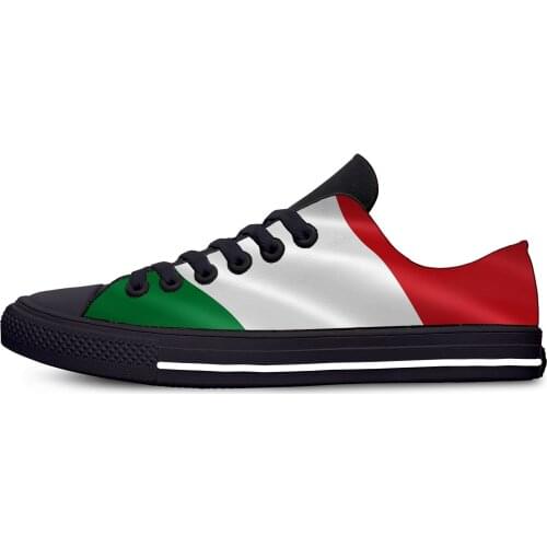 Italy Italian Italia Flag Patriotic Fashion Funny Casual Cloth Shoes Low Top Lightweight Breathable 3D Print Men women Sneakers