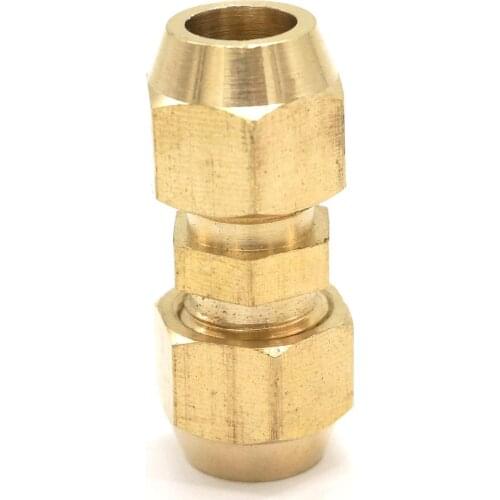 Brass Flare Male Connector Tube Pneumatic Fitting Flare Tube OD 8mm x Flare Tube OD 8mm