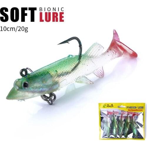 NEWUP 5pcs/lot Soft Rubber bait Wobbler lure 10cm/20g Soft Bait Fishing Tackle artificial hot sales