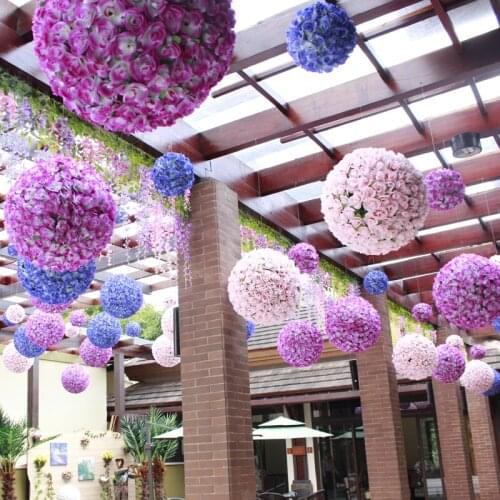 New Artificial Silk Rose Flower Balls Wedding Centerpiece for Wedding Party Decoration Decorative Flowers Valentines Day