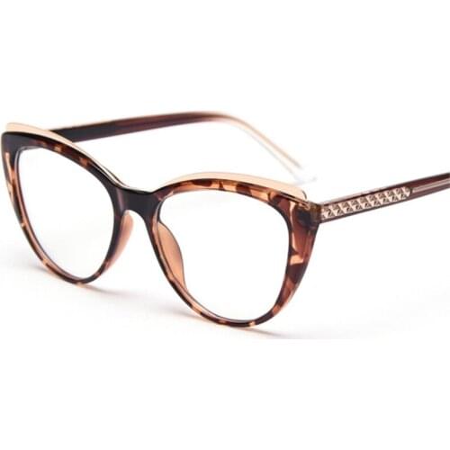 Retro Cat Eye Women Optical Eyeglasses Frame Fashion Spring Hinge Clear Lens Men Glasses Frame Stainless Steel Wire Arm