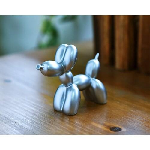 Resin Sculpture Small Balloon Dog handmade Craft kids toy Home Desktop Ornament home decoration Accessories gift h3220