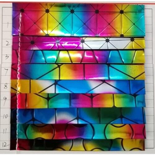 Rainbow series artificial leather bags rainbow fabric rainbow diamond synthetic PU leather