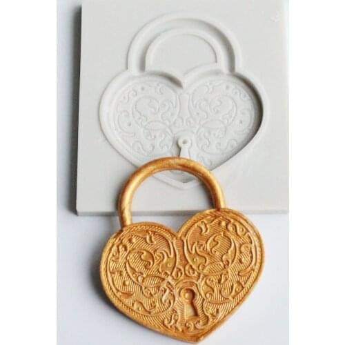 Heart Shape Key silicone mold chocolate fudge mold baking utensils DIY fondant cake