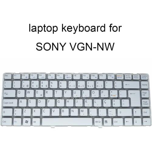 Replacement keyboards for Sony VAIO VGNNW VGN NW PO Portuguese SP Spanish ES layout white keyboard best 53010DJ39-203 148738071