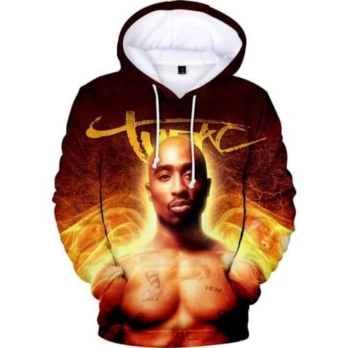 2PAC 3D Hoodies Mens and Womens Hip Hop Wild Sweatshirt Harajuku Top Hooded Boy/Girls Fashion 2PAC Winter Warm Pullover Top