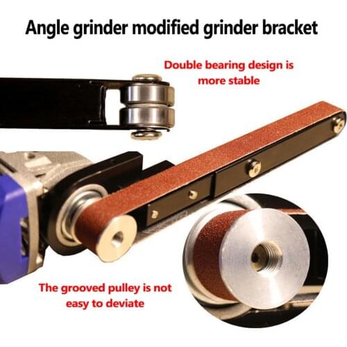 Angle Grinder Modified Sand Belt Machine Woodworking Sand Belt Machine Mini Machine for Model 100 Angle Grinder Modification