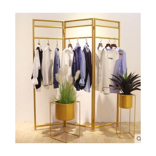Tieyi clothing shop window display props floor hanging clothes rack Zhongdao water table display screen