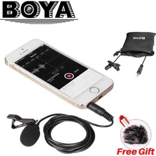 BOYA BY-LM10 Smartphone Omnidirectional Lavalier Microphone for iPhone 6 6s 5 4s Sumsang S6 S5 S4 HTC