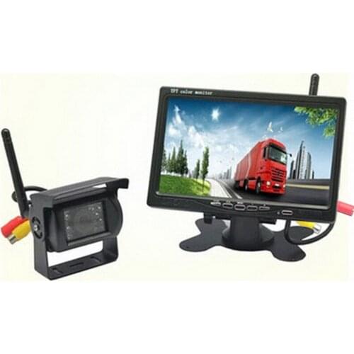 High Quality Wireless 7 inch TFT LCD Rear View Monitor CMOS IR Night Vision Backup Camera Kit Parking System