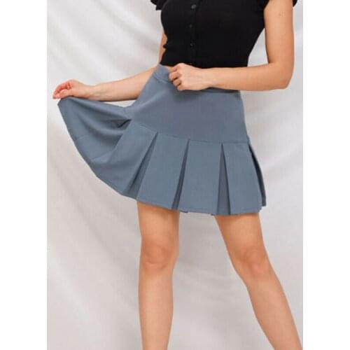 Women High Waist Pleated Skirt Sweet Cute Girls Dance Mini Skirt Cosplay Black White Fashion Female Mini Skirts Short