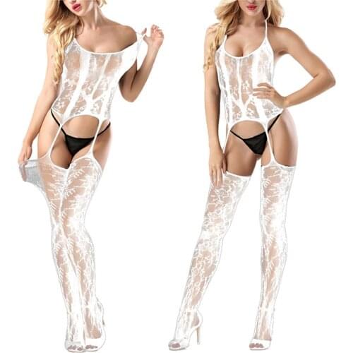 Womens Pantyhose Sexy Lingerie Lace Stockings Temptation Multicolor Optional One Size Sexy One Piece Pajamas