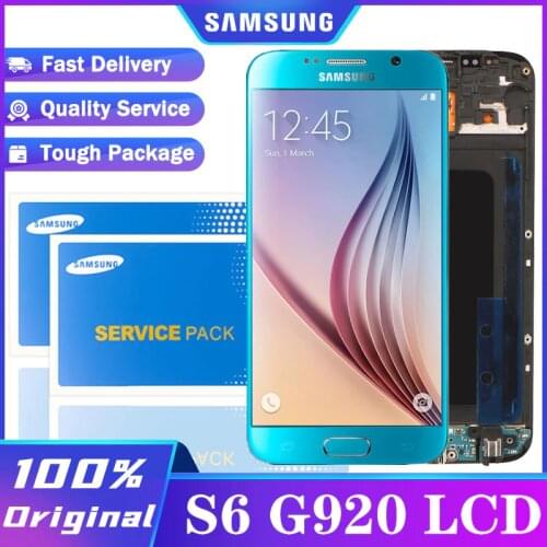 5.1'' Super Amoled Display with Burn Shadow for SAMSUNG Galaxy S6 G920 LCD Touch Screen Digitizer Assembly Replacement Parts