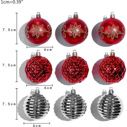 1 Box Christmas Balls Star Set Shatterproof Hanging Xmas Tree Ornaments Wedding New 2020