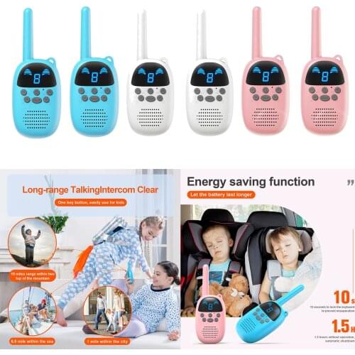 1 Pair GO100 Long Range 2-Way Radio Mini Walkie Talkies Children Kids Gifts