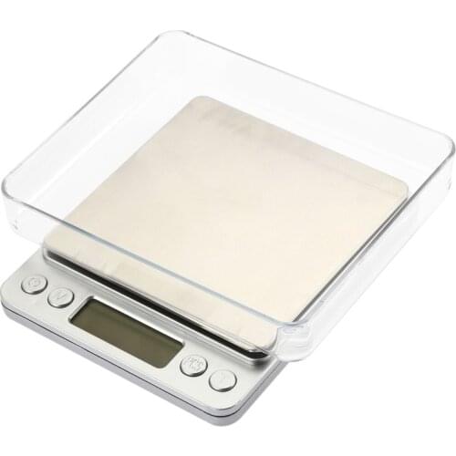 2000g/0.1g Digital Kitchen Scale Cooking Measure Tools Stainless Steel Electronic Weight LCD Bench Food Weighing Scale