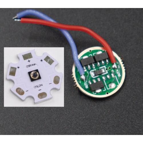 3xAMC7135 Driver 1mode 17mm 3.7v~4.2v Circuit Board +16mm Osarm Infrared 850nm SFH4715AS SFH4716S / 940nm SFH4725S Aluminum Base