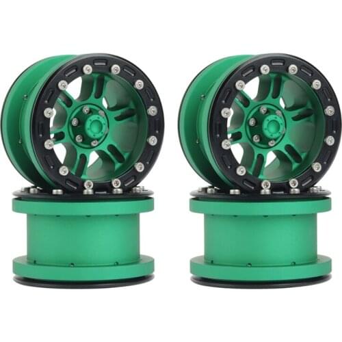 4PCS Metal 2.2Inch Beadlock Wheel Rims Hub for 1/10 RC Crawler Car Axial SCX10 RR10 Wraith Capra Traxxas TRX4 Parts