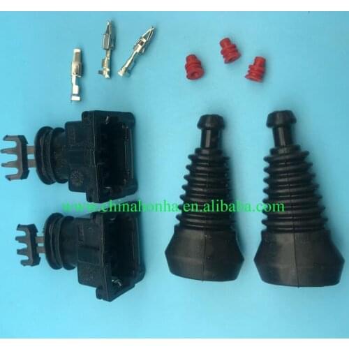 5pcs/lot 3 Pin/Way Junior Power Timer (JPT) MAP Sensor Plug Housing Automotive Connector With Rubber Boot 282191-1 Tyco/Amp