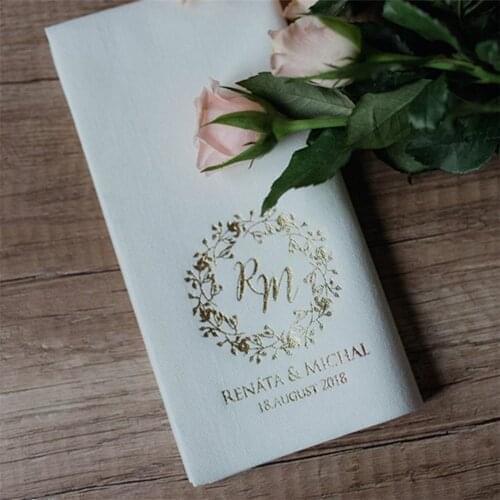 50pcs Personalized text napkins, DINNER,napkins, serwetki, Bedruckte Servietten, Hochzeit, Wedding birthday baptism napkins