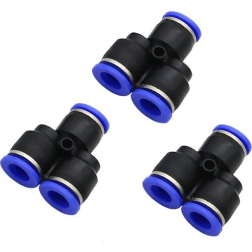 8mm Quick Coupling Y connector Slip-lock Pipe joint for Mist Cooling Nozzle Industrial dust removal Accessories 2 Pcs