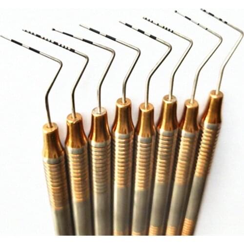 8 pcs Dental Periodontal Probe with Scaler Dental Explorer Tool Dentist Endodontic Tooth Cleaning Stainless Steel