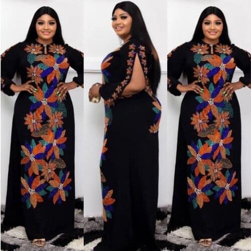 Diamonds Boubou Robe Africain Femme 2021 African Dashiki Clothes Plus Size Women Dress Long Maxi Ankara Dresses Girl Party Dress
