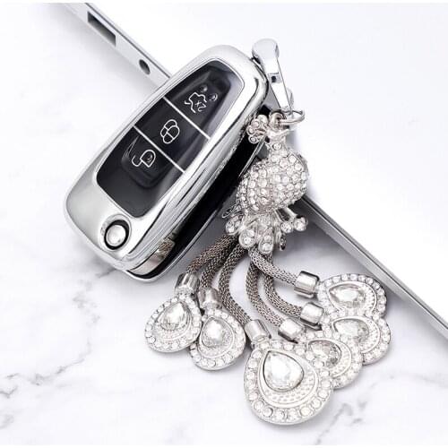 TPU Car Key Cover Bag Case Shell Keychain for Ford Focus 2 3 MK3 Ecosport Kuga Escape Fiesta C-Max S-Max Mondeo Key Protector