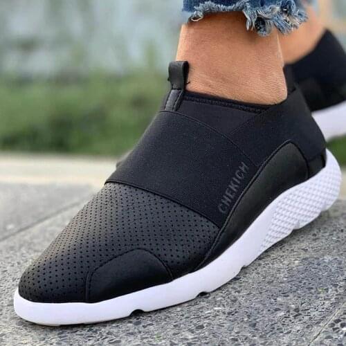 Chekich Mens Shoes Black Color Slip On Summer Season Breathable Casual Sport Air Lightweight Gym Odorless Sneakers Comfortable Fashion Training Workout Walking Camping Beach Water Daily Footwear CH035