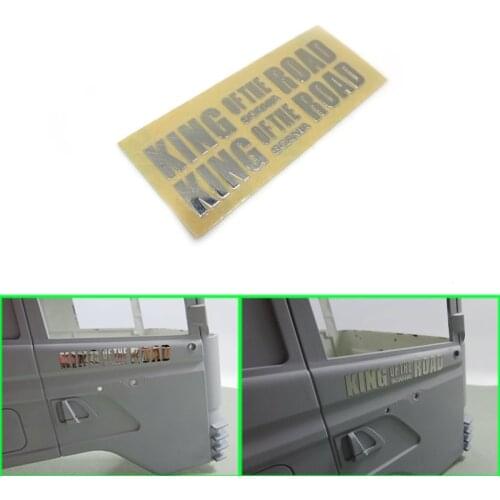 Side King of The Highway Decorative Metal Stickers for 1/14 Tamiya RC Truck Trailer Tipper Scania 470 620 730 Car Diy Parts