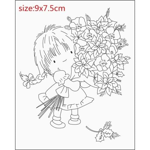 Girl Words Rubber Silicone Clear Stamps For Scrapbooking Tampons Transparents Seal Background Stamp Card Making Diy