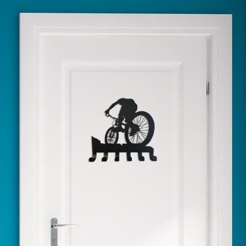 Storage Hook Coat Rack Delicate Decorative with 6 Hooks Mountain Bike Metal Hat Storage Hook Holder for Home Bedroom Organizer