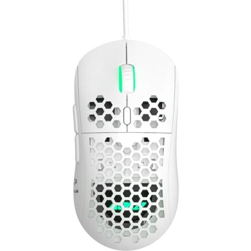 AJAZZ 6 Keys Ergonomic Honeycomb Hollow Mice 40g Acceleration FPS 12000 Wired USB Mouse 16000/12400DPI Lightweight Gaming Mouse