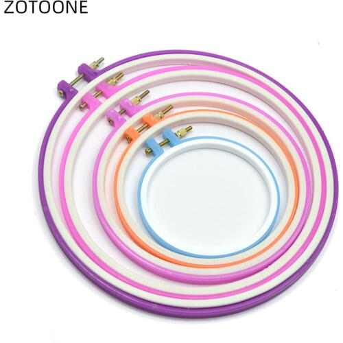 ZOTOONE Circle Embroidery Round Machine for Cross Stitch PP Hand DIY Household Craft Sewing Needwork Embroidered Shed Tool G