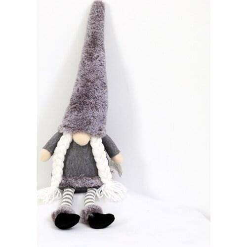 FRIGG Santa Faceless Doll 2021 Handmade Christmas Gnome Decoration Swedish Figurines Sitting Long Legged Elf Happy New Year 2021