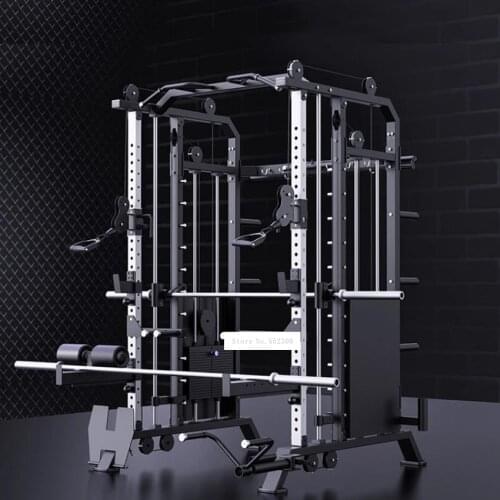 Multifunctional Deep Squat Weightlifting Frame Trainer Chin Up Counterweight Pulling Rope Training Combination Fitness Equipment