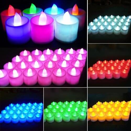 Fashion Popular 6pcs White Led Tea Light Flameless Battery Electric Candles Wedding Party Romantic Home Decoration