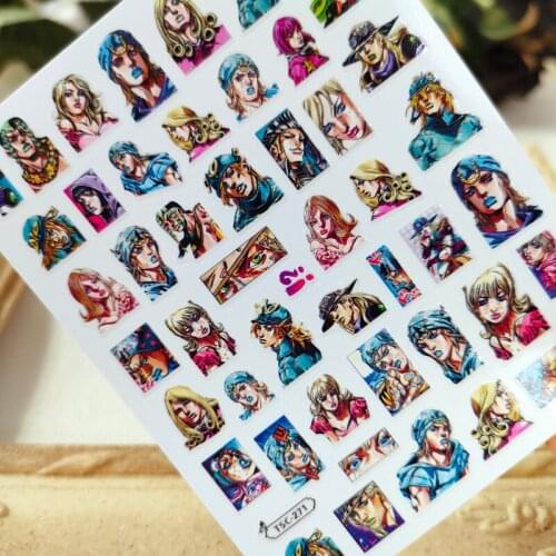 10PCS Japanese Manga Image Nail Art Sticker Cartoon Angel DIY Self-adhesive Nail Art Decoration Decal TSC-098