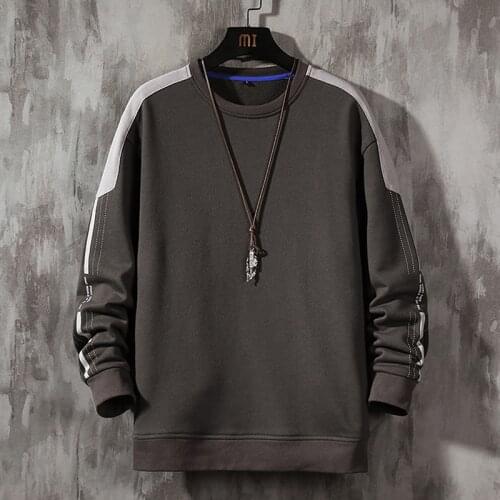 Hip Hop Harajuku Funny Solid Tshirt Couples Full Sleeves O-Neck Retro All-Match Punk Style Clothes Youth Teens Casual Streetwear