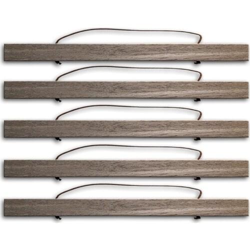 Wholesale Black Walnut Solid Wood Magnetic Hanger Photo Frame Poster Picture Hanger Scrolls for Canvas Print Magnetic Wall Frame