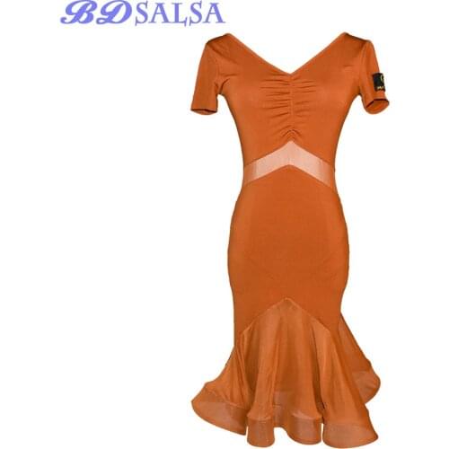 Dress Latin Dance Practice Clothes Female Adult 2020 New Dance Profession Sexy Dress Ys124 Dark Skin Thin Waist Chacha STOCK