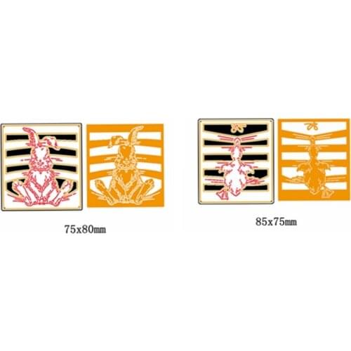 Stripe Animal Die Cut Scrapbooking Template DIY Embossing Handmade Decoration Paper Card Album Photo Making Stencil Craft