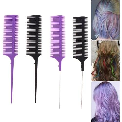 1PC Profession Dyeing Comb Hair Brush For Hairdressing Weave Comb Tail Pro-hair Dyeing Comb Weaving Cutting Combs