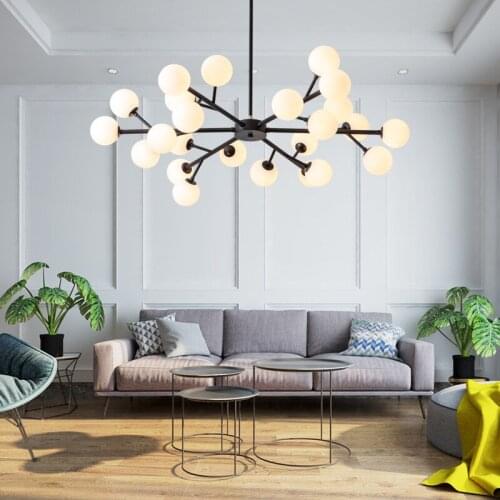 Nordic Living Room Luxury G4 Led Chandelier Foyer Lustre Gold Metal Chandelier Lighting Rod Hanging Lamp Indoor Lamp Fixtures