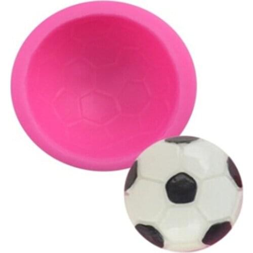 Soccer Shape Silicone Mould 3D Ball Soap Mold DIY Fondant Sugar Process Chocolate Molds Cake Decoration Baking Accessories