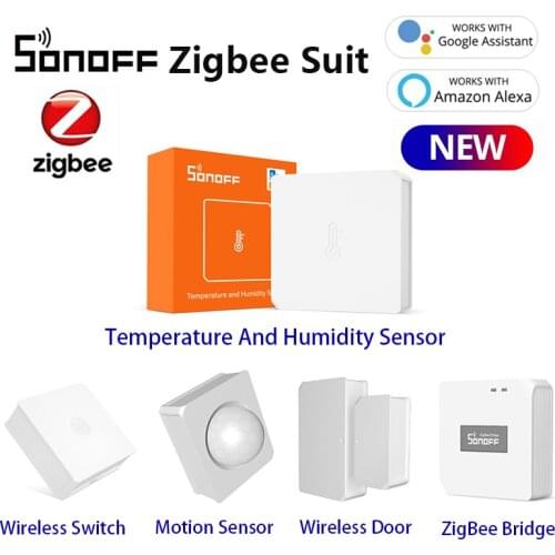 SONOFF Zigbee Sensor Set Zigbee Bridge / Wireless Switch / Temperature Humidity / Motion / Door Sensor For Alexa And Google Home
