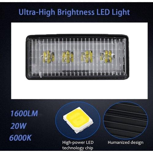 New Led Work Light 20W Waterproof Square Spot lights Offroad 9-32V 6000K Car-styling Bulb For Car Truck SUV Excavators