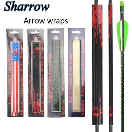Archery Heat Shrinkable Arrow Wraps Arrow Shaft Sticker Easy Operation Bow and Arrow Universal DIY Pattern Accessorie 19.2*1.8cm