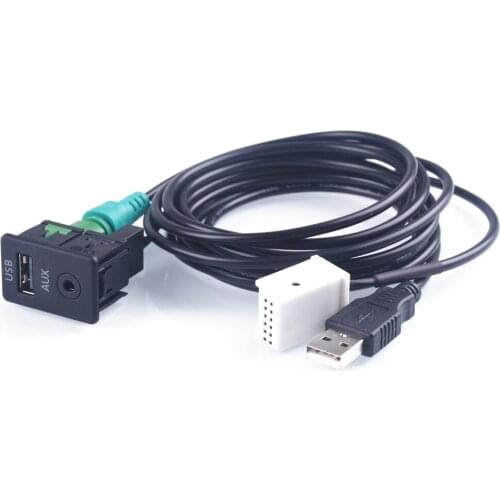 USB Aux Switch + Wire Cable Adapter for BMW 3 5 Series E87 E90 E91 E92 X5 X6 AC516